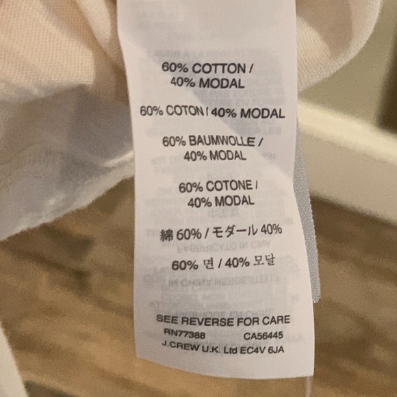 J. Crew Heather Beige Beaded V-neck Tee - Picture 10 of 10